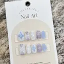  穿戴甲-紫藍啞面花磚