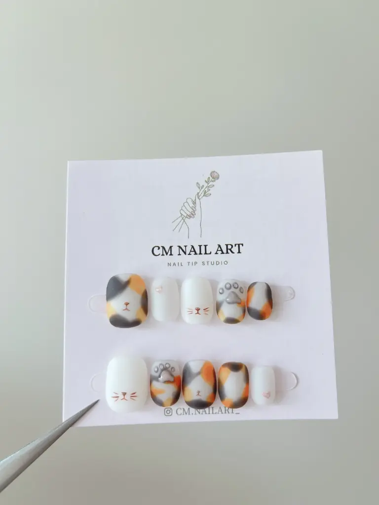 穿戴甲-三色貓立體肉球