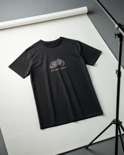 本地設計Tee- Cat_just Do it later